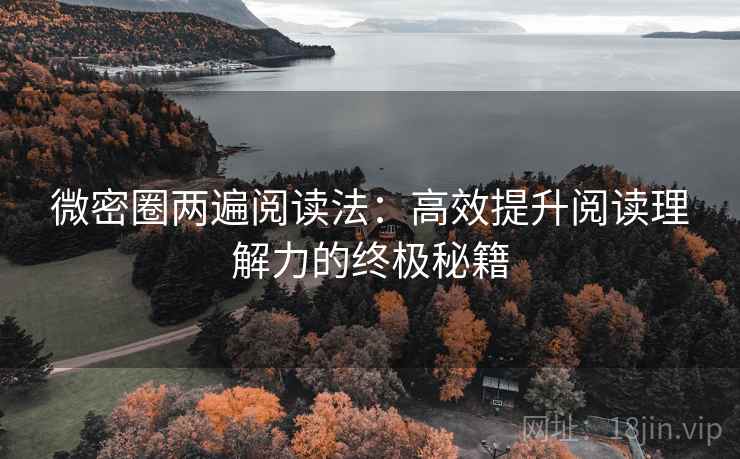 微密圈两遍阅读法:高效提升阅读理解力的终极秘籍 微密圈两遍阅读法:高效提升阅读理解力的终极秘籍