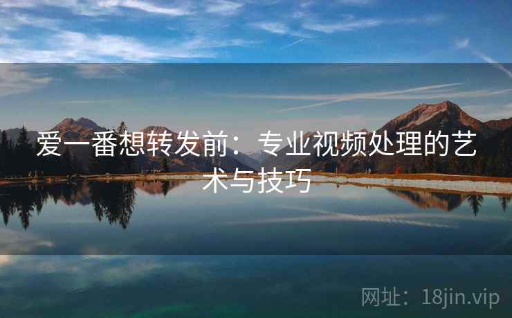 爱一番想转发前：专业视频处理的艺术与技巧